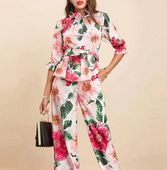 Tropical Floral Print Co-ord Set