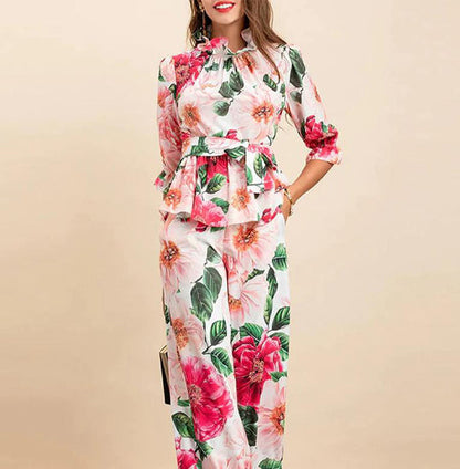 Tropical Floral Print Co-ord Set