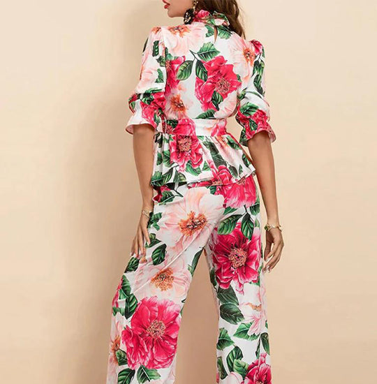 Tropical Floral Print Co-ord Set