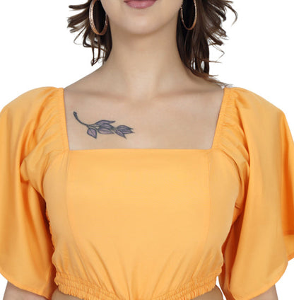 Elchic Cut-out Orange Flared Dress