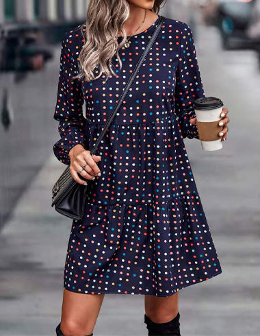 Elchic Playful Dots Women's Keyhole Back Summer Dress