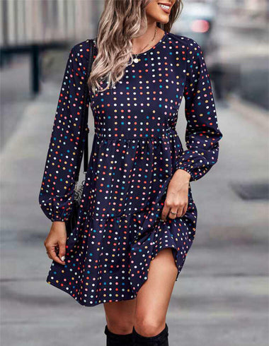 Elchic Playful Dots Women's Keyhole Back Summer Dress