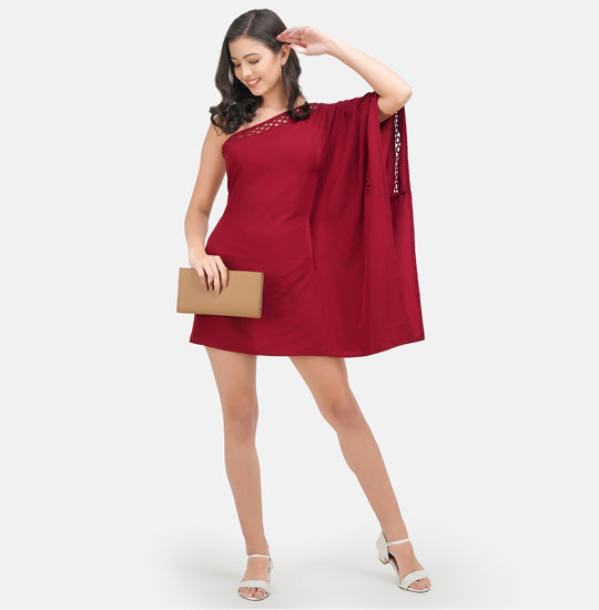 Elchic Wine Kaftan Party Dress