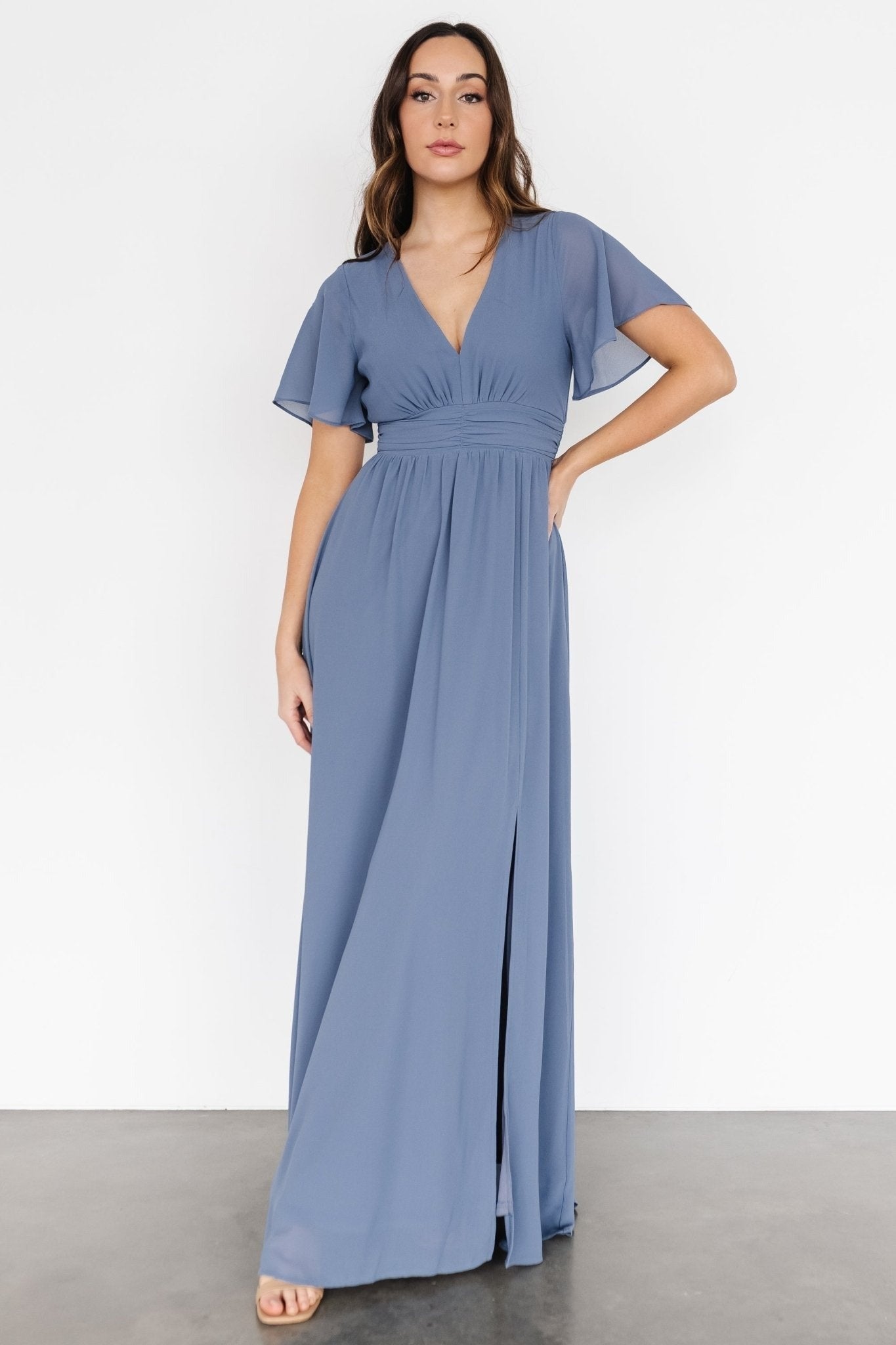 Elchic High Waist Georgette Maxi Dress