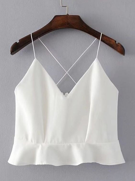 Elchic Cross Back Strings White Top