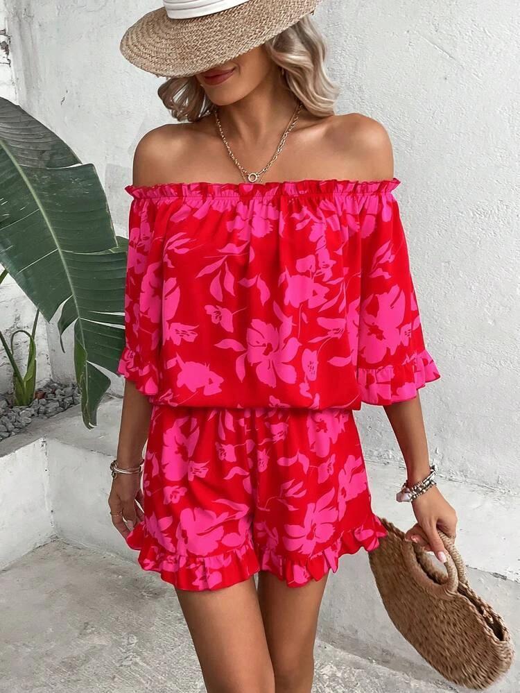 Sassy Summer Vibes: Printed Co-ord Set with Top and Shorts